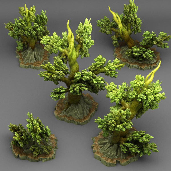 3D Printed Fantastic Plants and Rocks Angervine Trees 28mm - 32mm D&D Wargaming - GreyForge Studios
