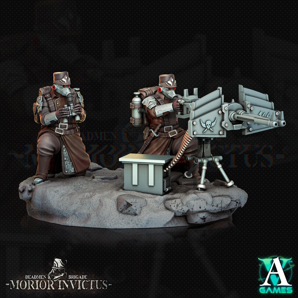 3D Printed Archvillain Games Deadmen Brigade - Morior Invictus Morior Heavy Infantry 28 32mm D&D - GreyForge Studios