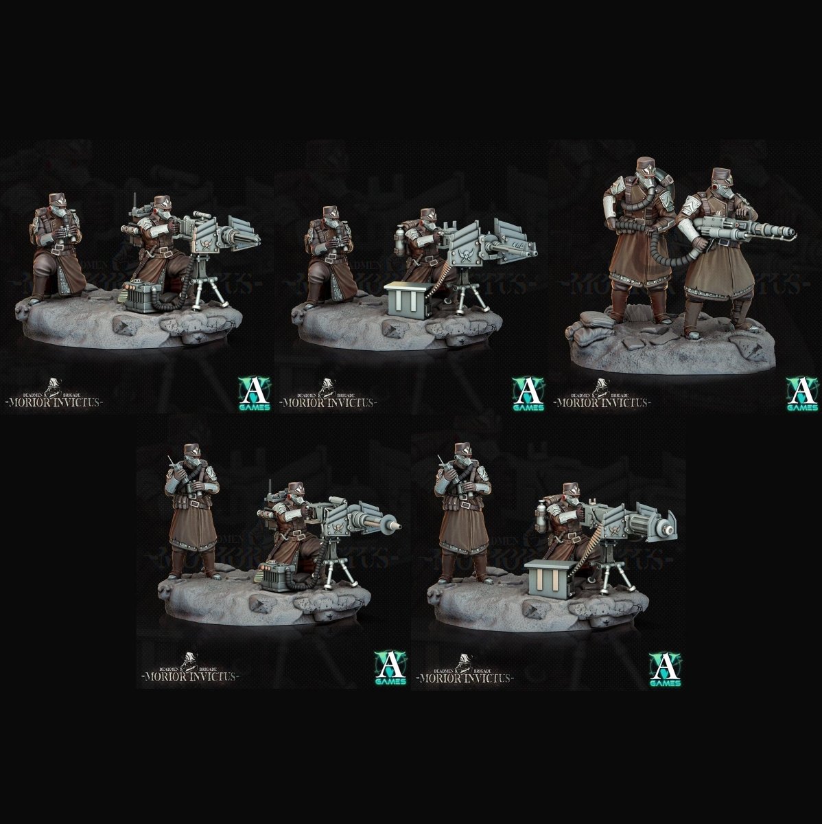 3D Printed Archvillain Games Deadmen Brigade - Morior Invictus Morior Heavy Infantry 28 32mm D&D - GreyForge Studios