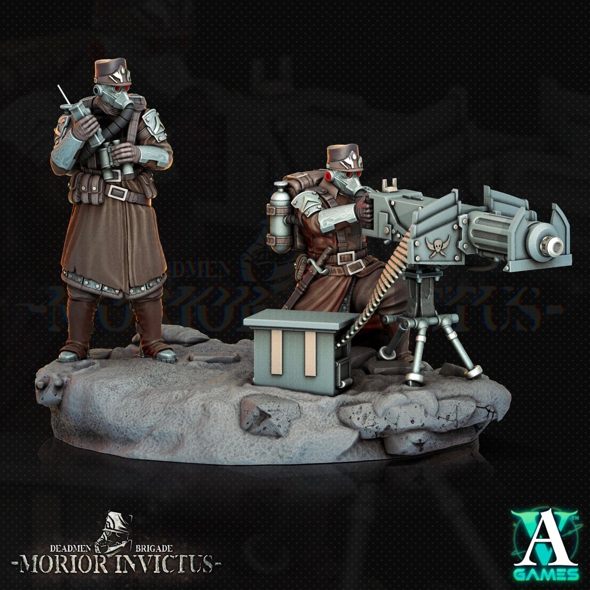 3D Printed Archvillain Games Deadmen Brigade - Morior Invictus Morior Heavy Infantry 28 32mm D&D - GreyForge Studios