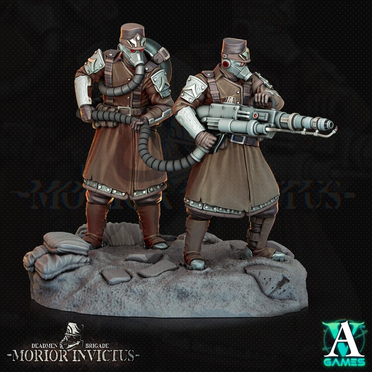3D Printed Archvillain Games Deadmen Brigade - Morior Invictus Morior Heavy Infantry 28 32mm D&D - GreyForge Studios
