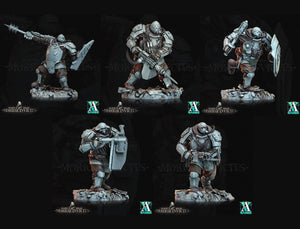 3D Printed Archvillain Games Deadmen Brigade - Morior Invictus Morior Iron Guard 28 32mm D&D - GreyForge Studios