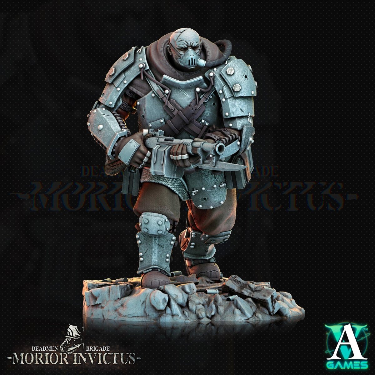 3D Printed Archvillain Games Deadmen Brigade - Morior Invictus Morior Iron Guard 28 32mm D&D - GreyForge Studios