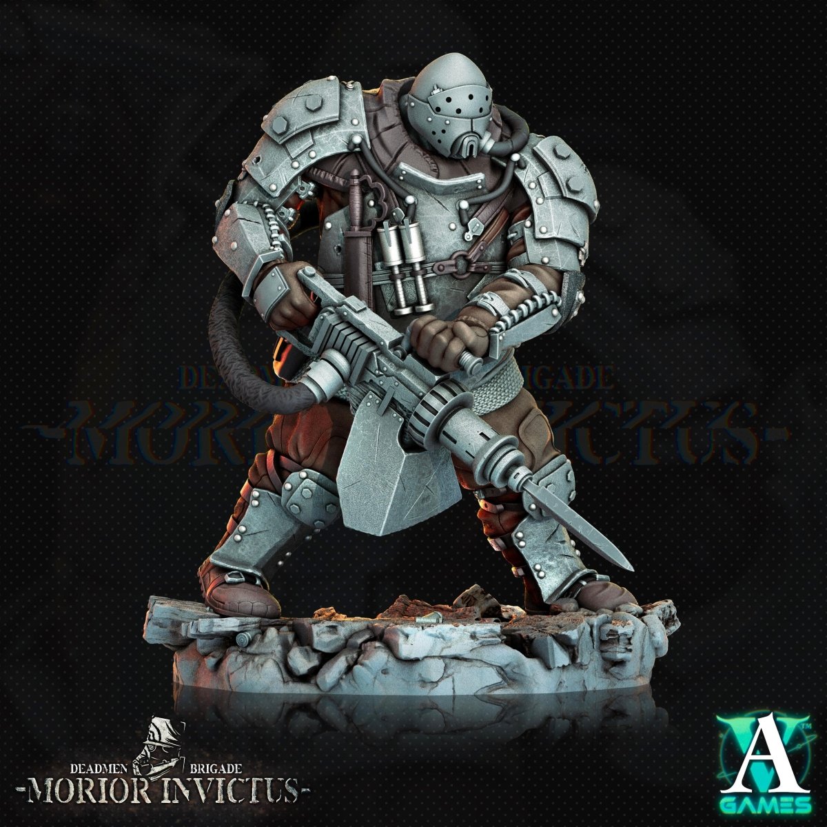 3D Printed Archvillain Games Deadmen Brigade - Morior Invictus Morior Iron Guard 28 32mm D&D - GreyForge Studios