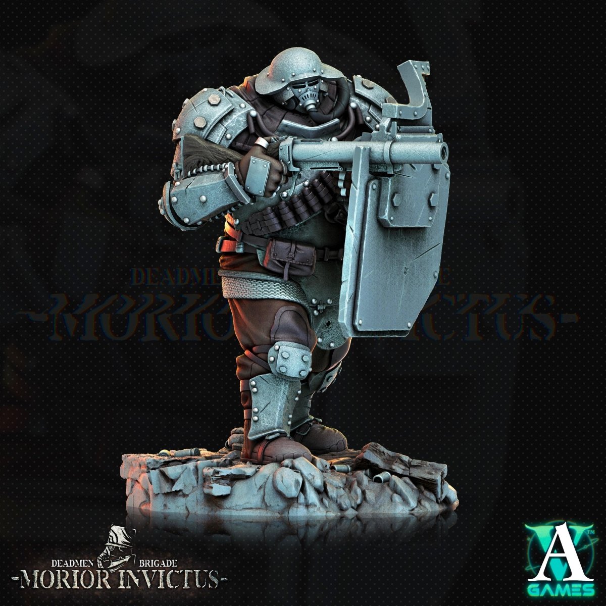 3D Printed Archvillain Games Deadmen Brigade - Morior Invictus Morior Iron Guard 28 32mm D&D - GreyForge Studios