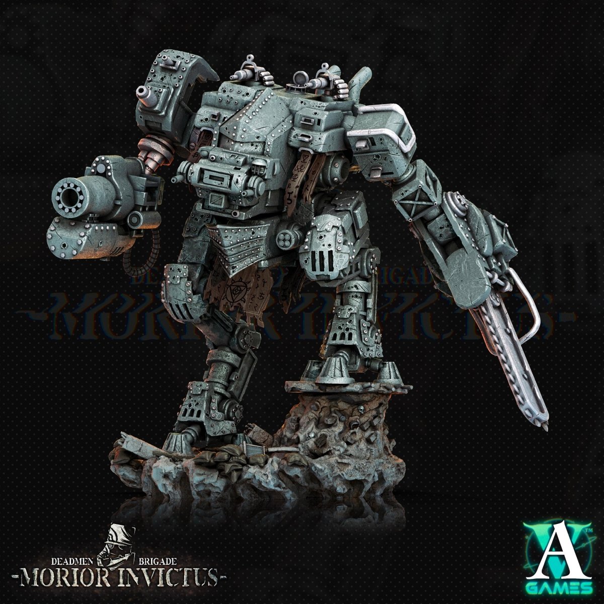 3D Printed Archvillain Games Deadmen Brigade - Morior Invictus Morior MK - 18 Paladin 28 32mm D&D - GreyForge Studios
