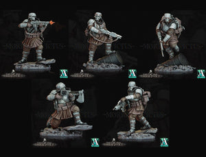 3D Printed Archvillain Games Deadmen Brigade - Morior Invictus Morior Shocktrooper 28 32mm D&D - GreyForge Studios