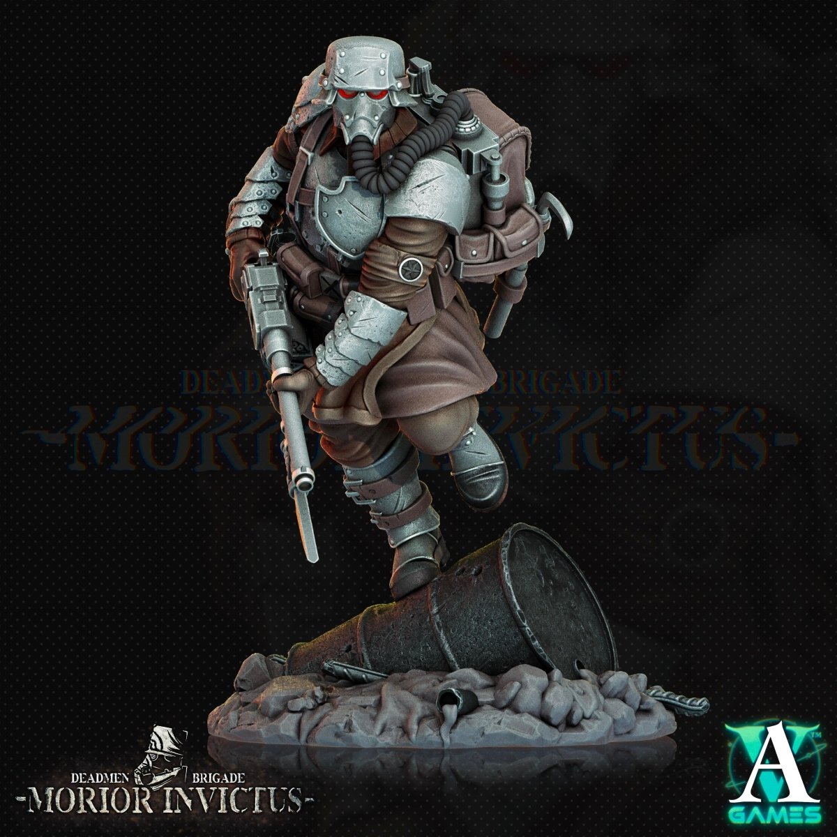 3D Printed Archvillain Games Deadmen Brigade - Morior Invictus Morior Shocktrooper 28 32mm D&D - GreyForge Studios
