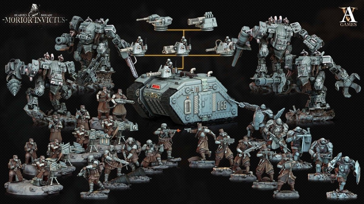 3D Printed Archvillain Games Deadmen Brigade - Morior Invictus Morior Shocktrooper 28 32mm D&D - GreyForge Studios