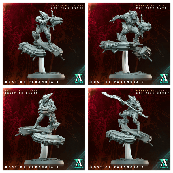 3D Printed Archvillain Games Host of Paranoia Orbita Hellscape Oblivion Court 28 32mm D&D - GreyForge Studios