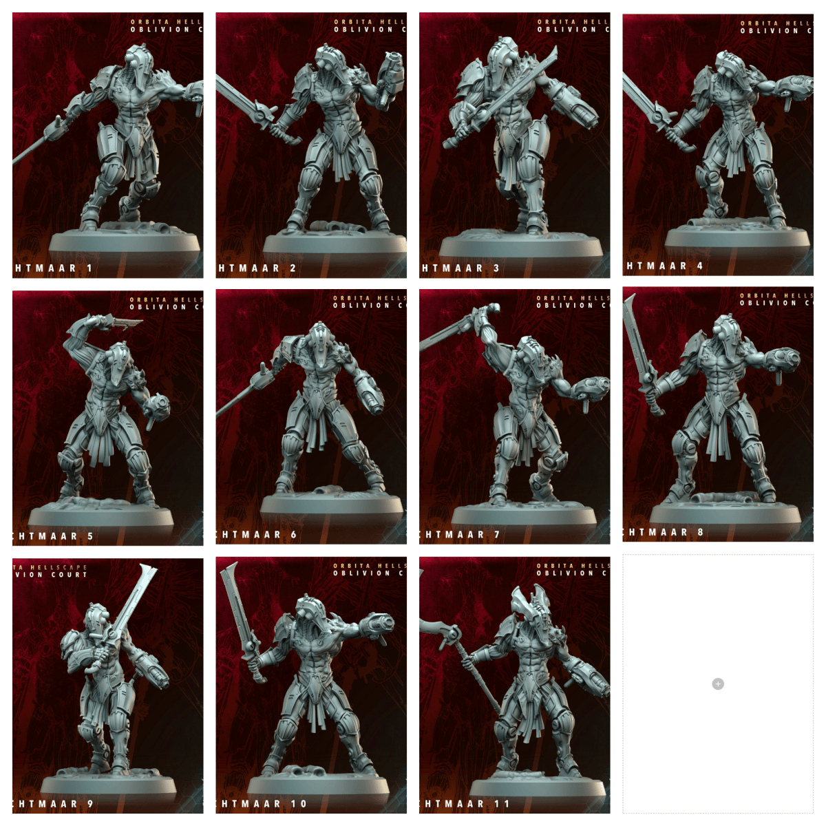 3D Printed Archvillain Games Nachtmaar Orbita Hellscape Oblivion Court 28 32mm D&D - GreyForge Studios