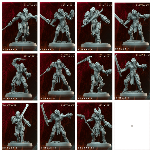 3D Printed Archvillain Games Nachtmaar Orbita Hellscape Oblivion Court 28 32mm D&D - GreyForge Studios