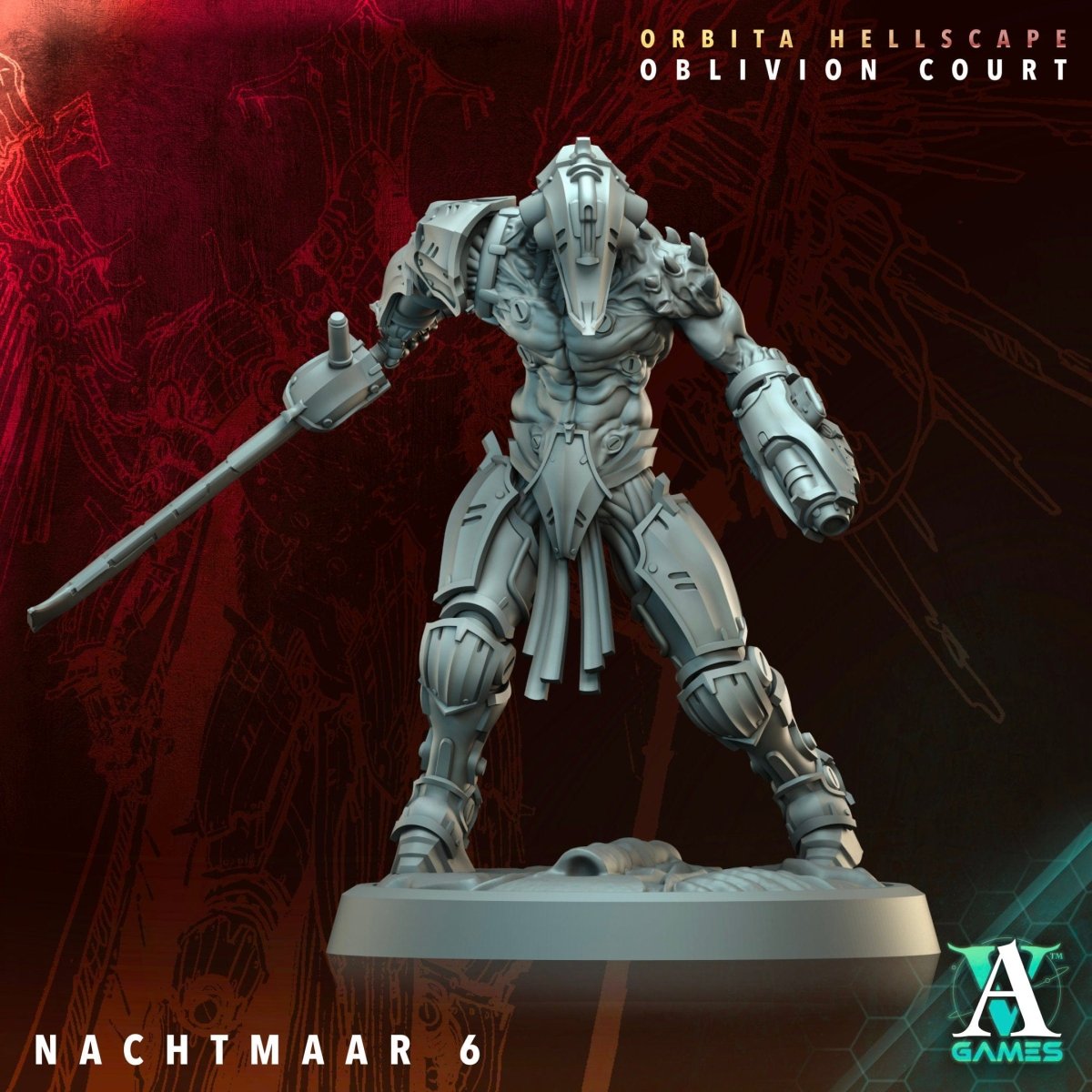 3D Printed Archvillain Games Nachtmaar Orbita Hellscape Oblivion Court 28 32mm D&D - GreyForge Studios