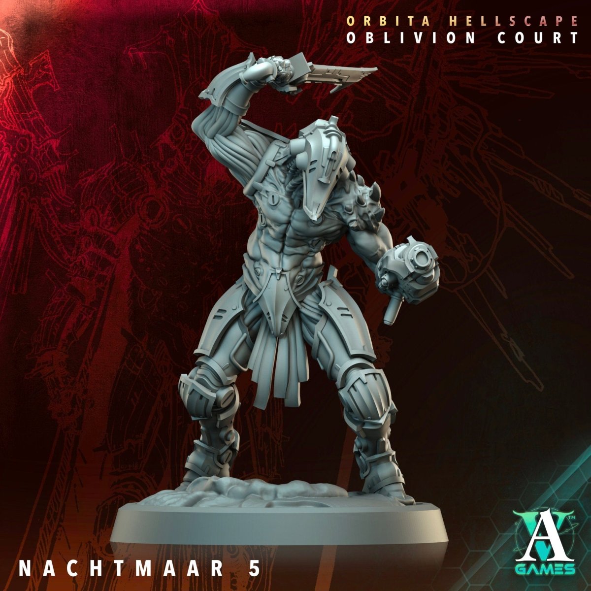 3D Printed Archvillain Games Nachtmaar Orbita Hellscape Oblivion Court 28 32mm D&D - GreyForge Studios