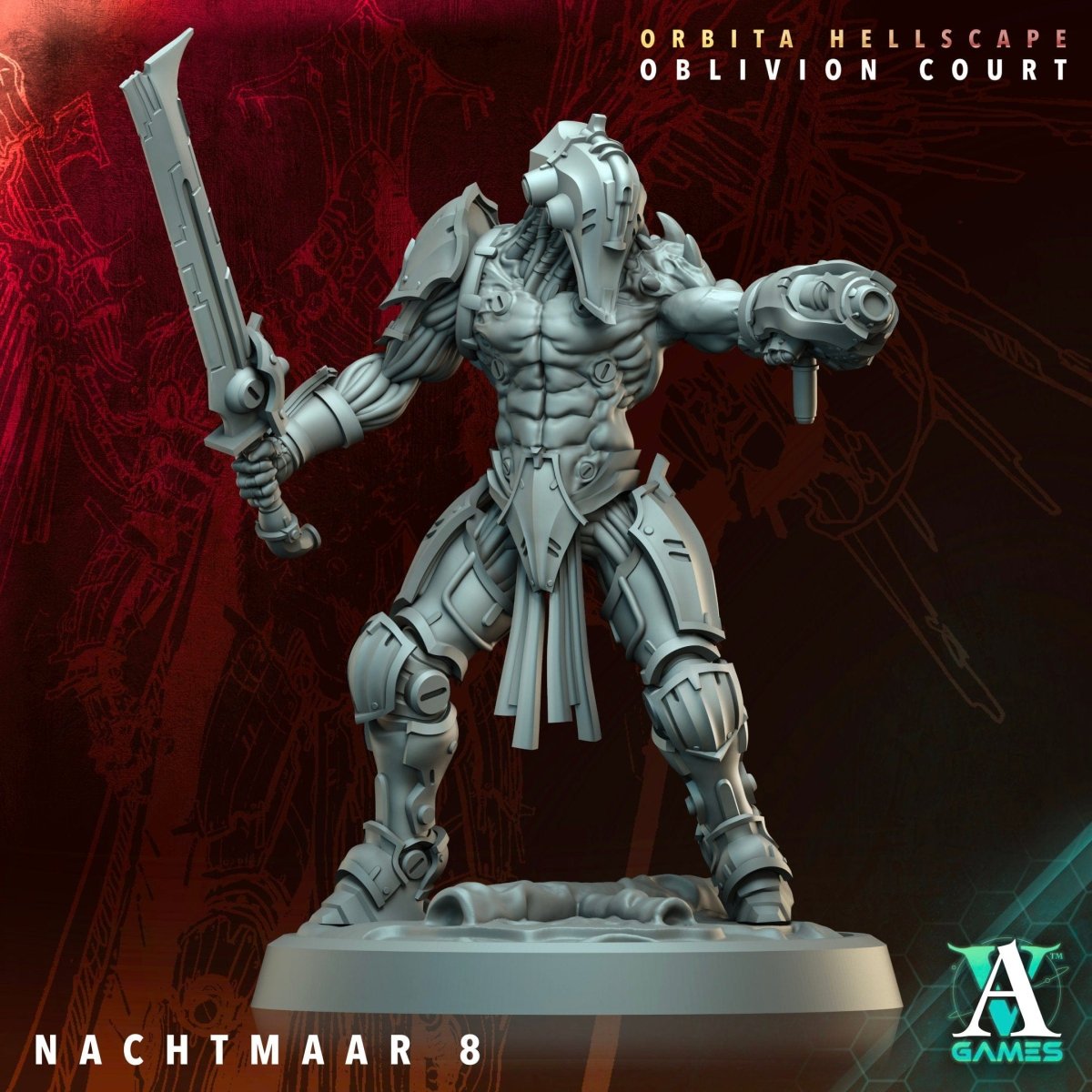 3D Printed Archvillain Games Nachtmaar Orbita Hellscape Oblivion Court 28 32mm D&D - GreyForge Studios