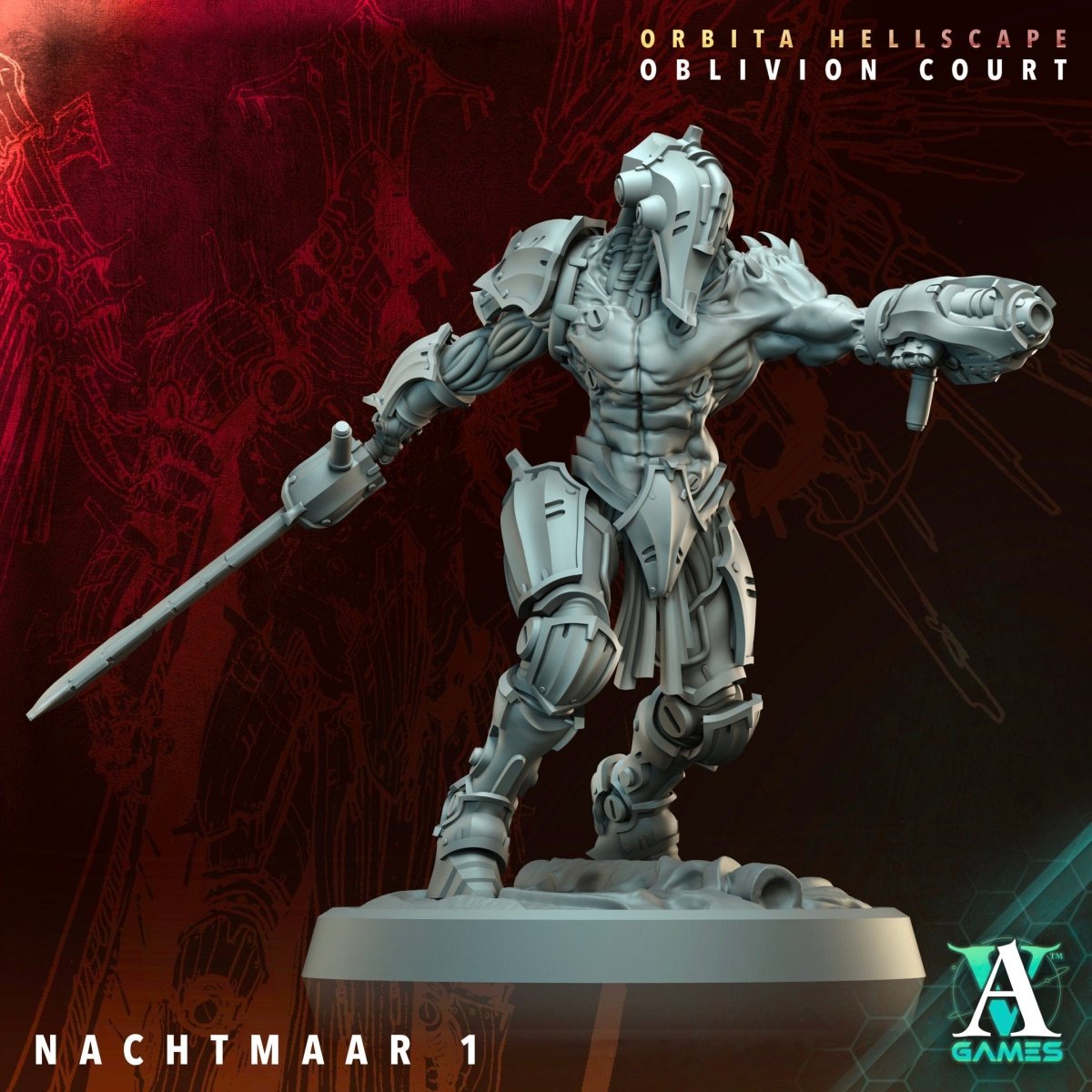 3D Printed Archvillain Games Nachtmaar Orbita Hellscape Oblivion Court 28 32mm D&D - GreyForge Studios