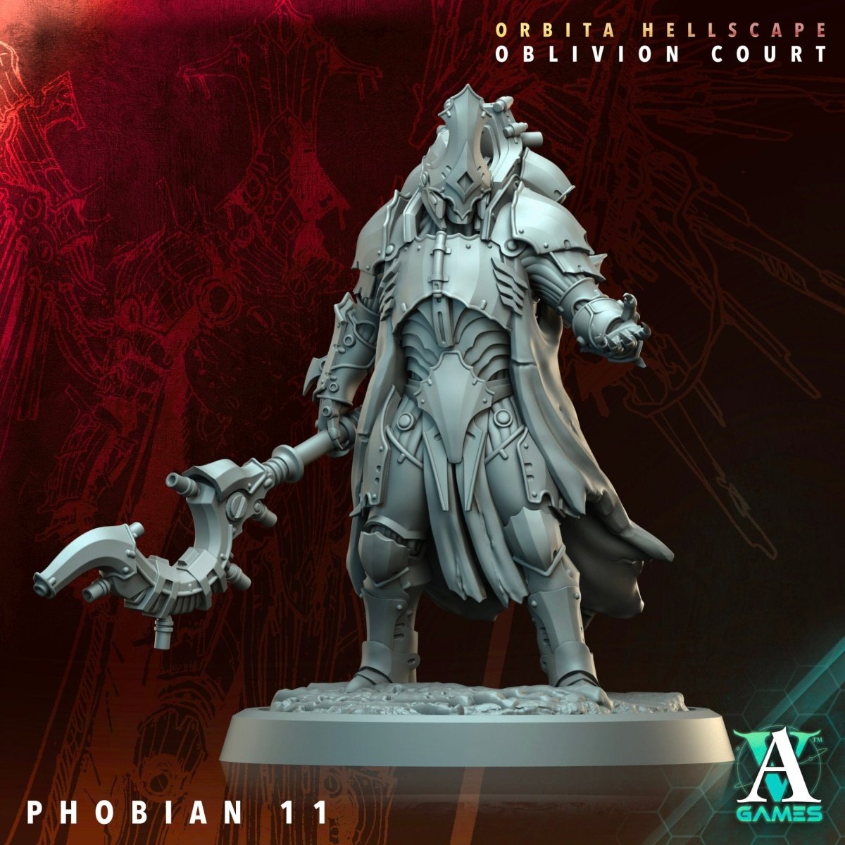 3D Printed Archvillain Games Phobian Orbita Hellscape Oblivion Court 28 32mm D&D - GreyForge Studios