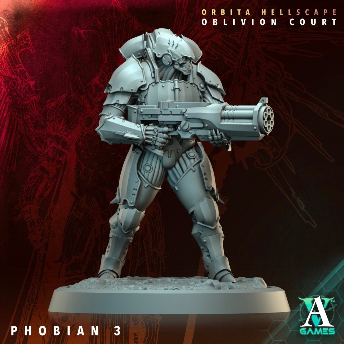 3D Printed Archvillain Games Phobian Orbita Hellscape Oblivion Court 28 32mm D&D - GreyForge Studios