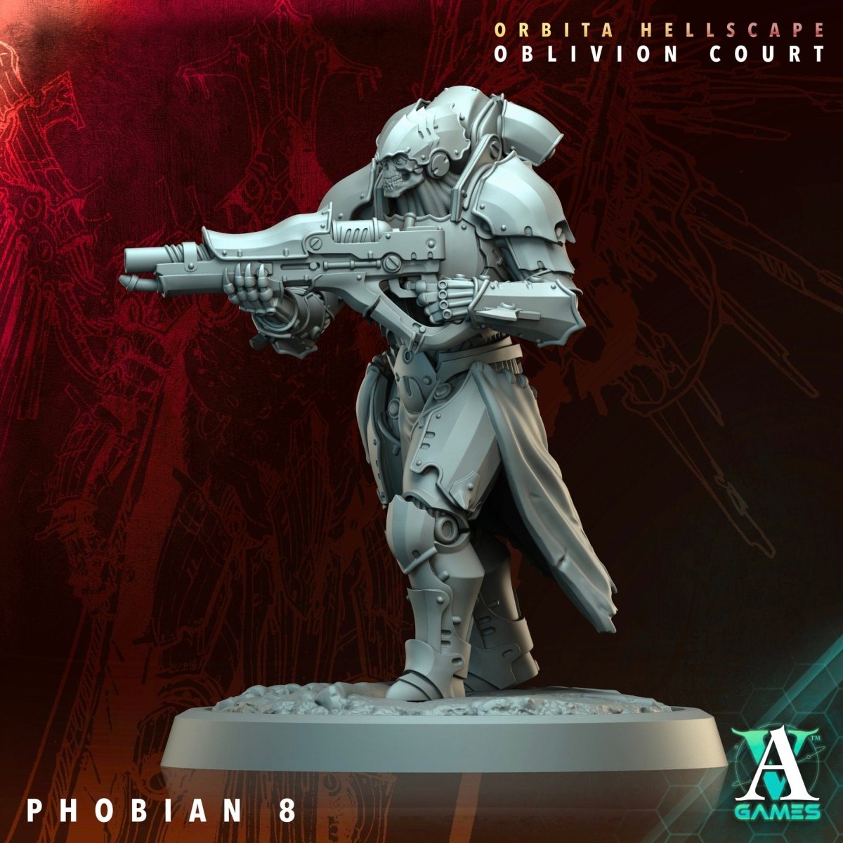 3D Printed Archvillain Games Phobian Orbita Hellscape Oblivion Court 28 32mm D&D - GreyForge Studios