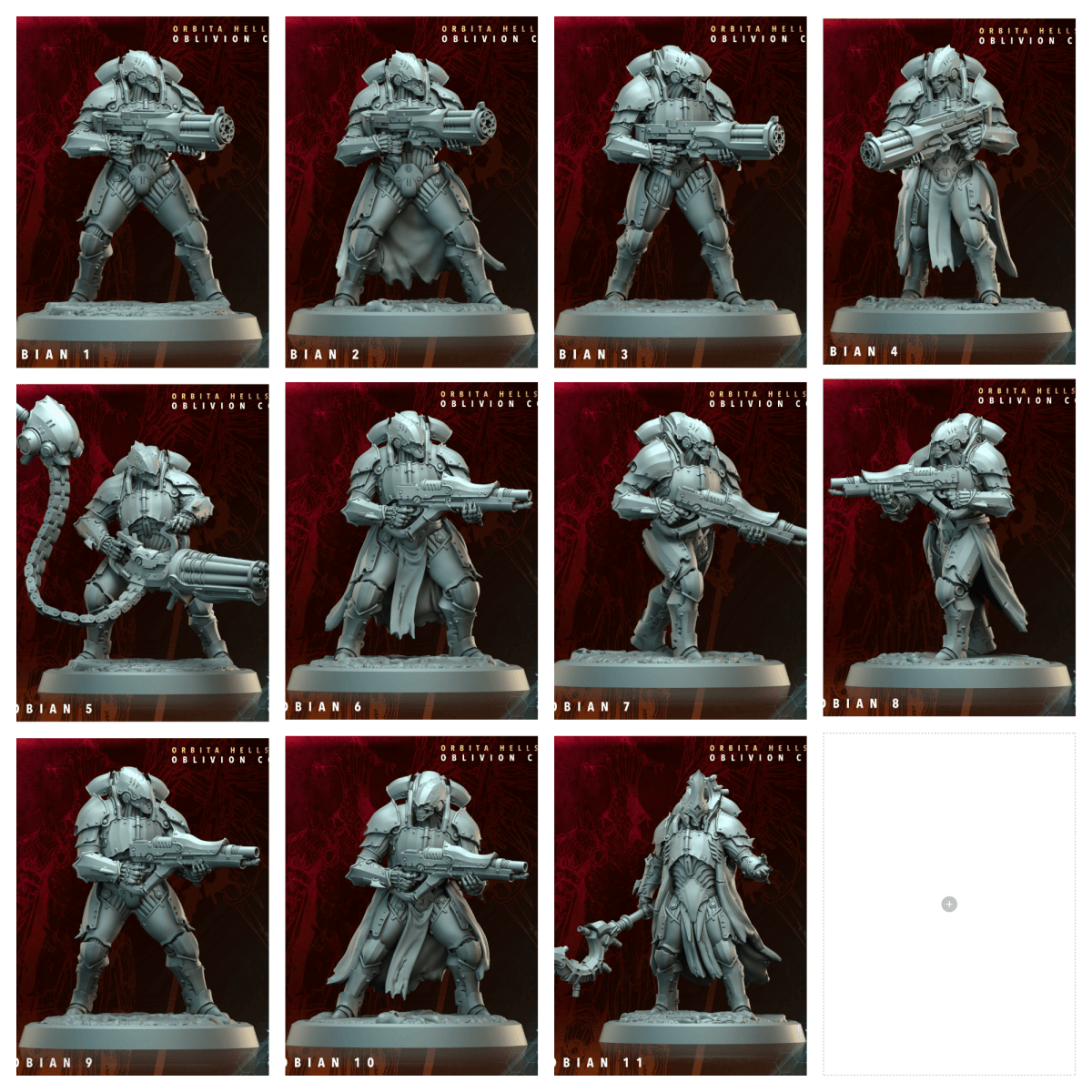 3D Printed Archvillain Games Phobian Orbita Hellscape Oblivion Court 28 32mm D&D - GreyForge Studios