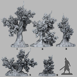 3D Printed Fantastic Plants and Rocks Angervine Trees 28mm - 32mm D&D Wargaming - GreyForge Studios